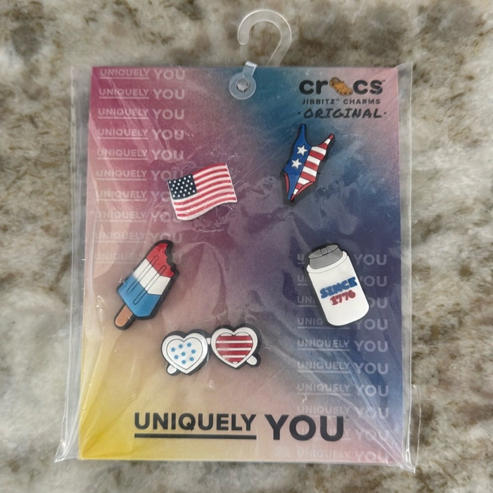 Crocs USA Patriotic croc charms set